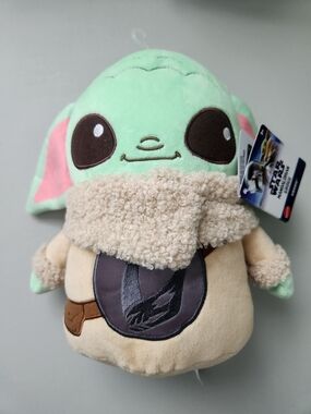 Disney Grogu Plush Toy - Mint Green, Pink, Brown, Cream